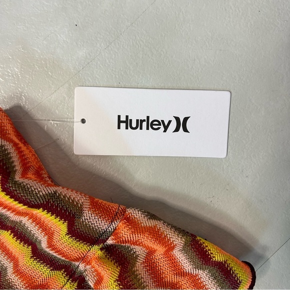 NWT Hurley Tank Top Zumba Striped Flounce Tank Top Cropped Mesh XS Extra Small - Picture 6 of 6